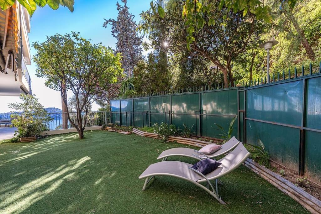 Villefranche Sur Mer:Appartement-villa, Vue mer, jardin, parking. Buitenkant foto