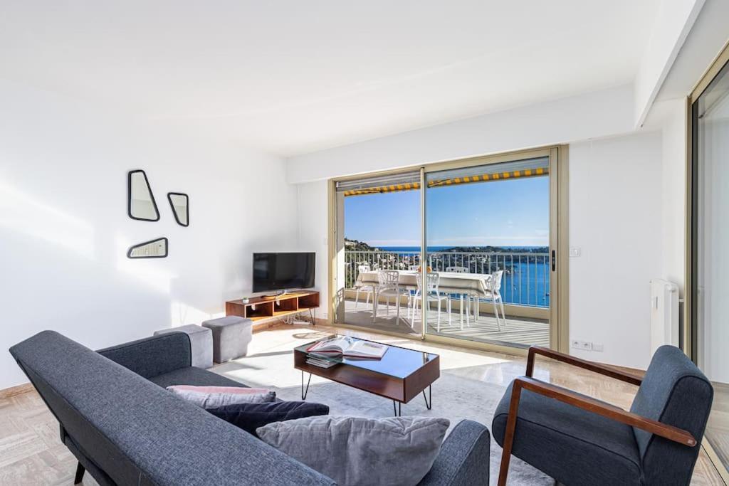 Villefranche Sur Mer:Appartement-villa, Vue mer, jardin, parking. Buitenkant foto