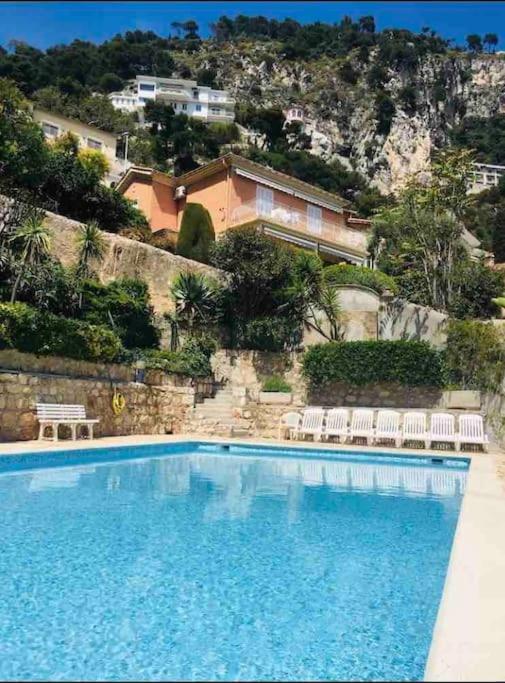 Villefranche Sur Mer:Appartement-villa, Vue mer, jardin, parking. Buitenkant foto