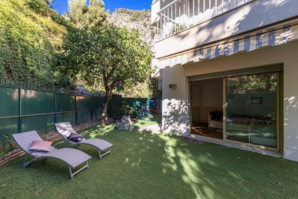 Villefranche Sur Mer:Appartement-villa, Vue mer, jardin, parking. Buitenkant foto